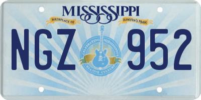 MS license plate NGZ952
