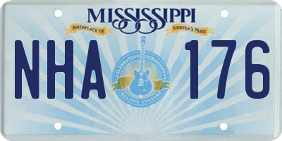 MS license plate NHA176
