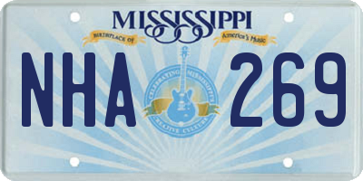 MS license plate NHA269