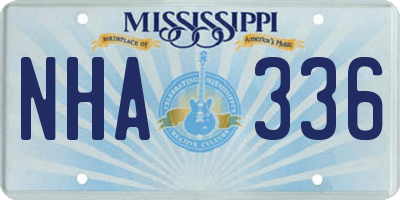 MS license plate NHA336