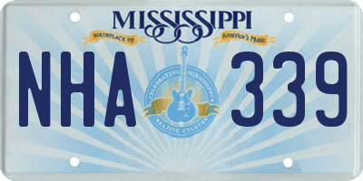MS license plate NHA339