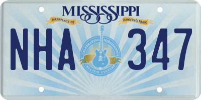 MS license plate NHA347