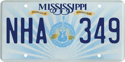 MS license plate NHA349