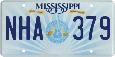 MS license plate NHA379