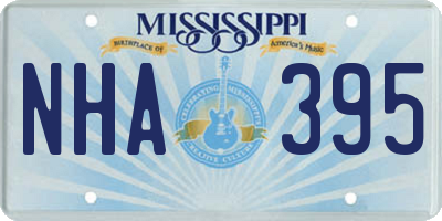 MS license plate NHA395