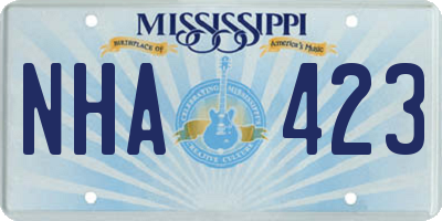 MS license plate NHA423