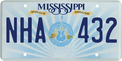 MS license plate NHA432