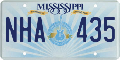 MS license plate NHA435