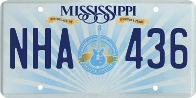 MS license plate NHA436