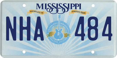 MS license plate NHA484