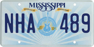MS license plate NHA489