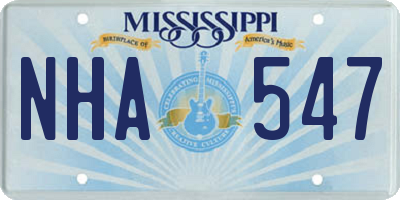 MS license plate NHA547