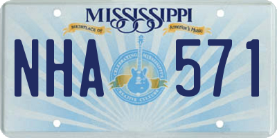 MS license plate NHA571