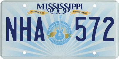 MS license plate NHA572