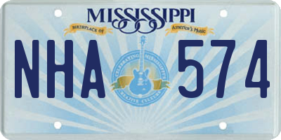 MS license plate NHA574