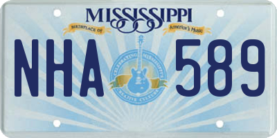 MS license plate NHA589