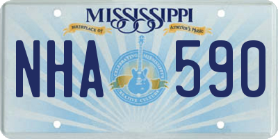 MS license plate NHA590