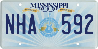 MS license plate NHA592