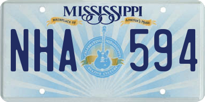 MS license plate NHA594