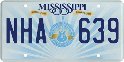 MS license plate NHA639