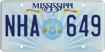 MS license plate NHA649