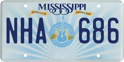 MS license plate NHA686