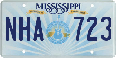MS license plate NHA723