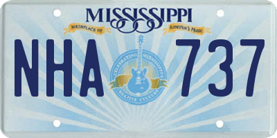 MS license plate NHA737