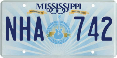 MS license plate NHA742