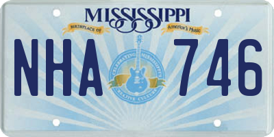 MS license plate NHA746