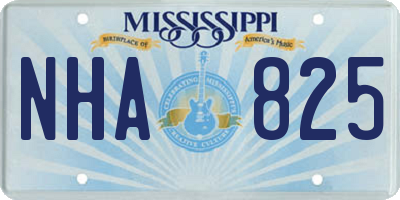 MS license plate NHA825