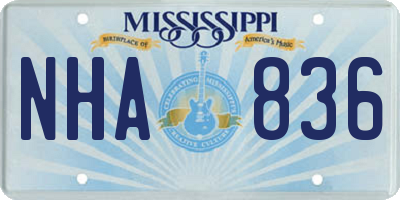 MS license plate NHA836