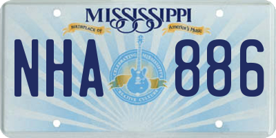 MS license plate NHA886