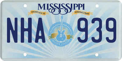 MS license plate NHA939