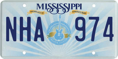 MS license plate NHA974