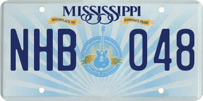 MS license plate NHB048