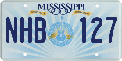 MS license plate NHB127