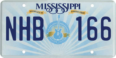 MS license plate NHB166