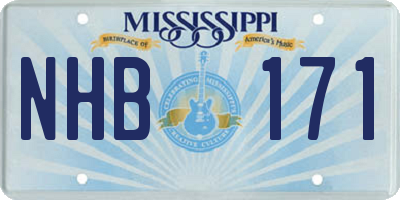 MS license plate NHB171