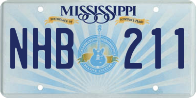 MS license plate NHB211