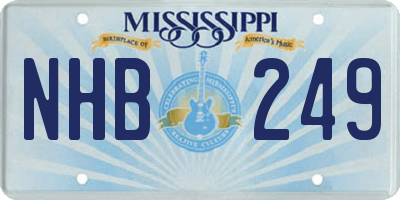 MS license plate NHB249