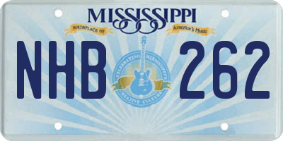 MS license plate NHB262