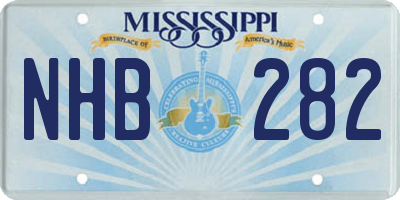 MS license plate NHB282