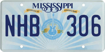 MS license plate NHB306