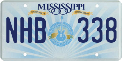 MS license plate NHB338
