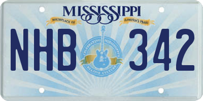 MS license plate NHB342