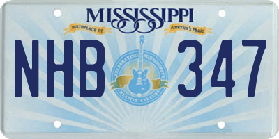 MS license plate NHB347