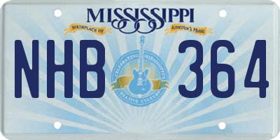 MS license plate NHB364
