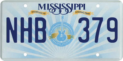 MS license plate NHB379
