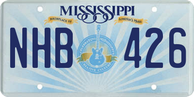 MS license plate NHB426